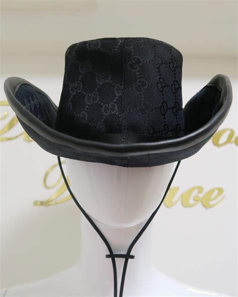 gucci cowboy hat black